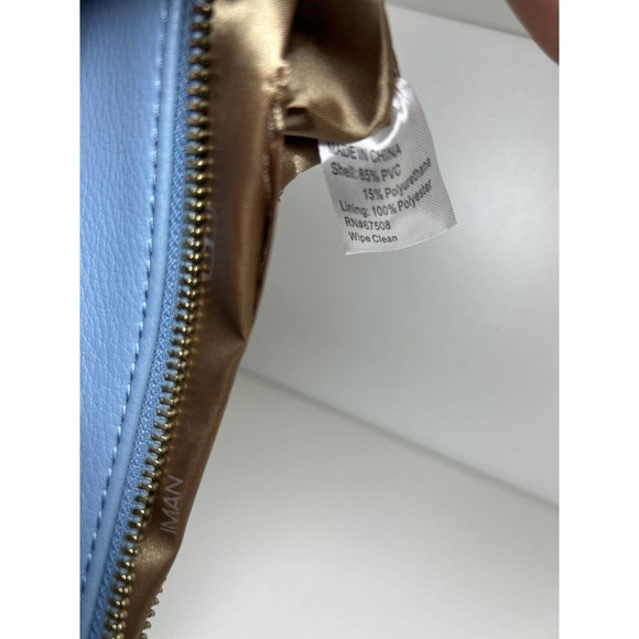 Iman Small Blue Purse with two straps New without tags crossbody - Picture 7 of 10